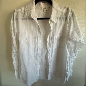 Semi-Sheer Button Down Shirt